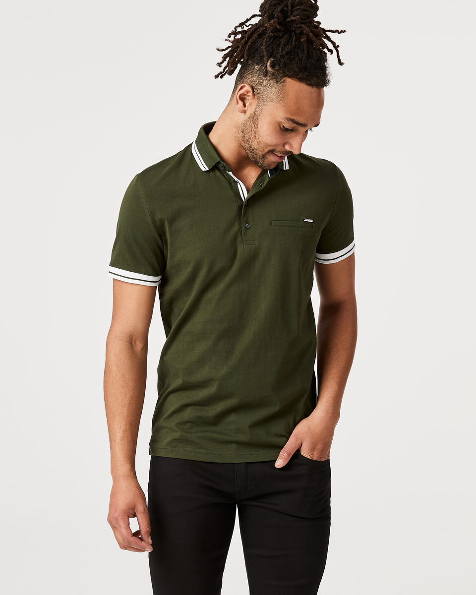 Narka Polo Shirt, Dark Green, hi-res